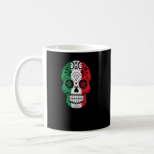Cinco De Mayo Mexican Flag Skull  Coffee Mug