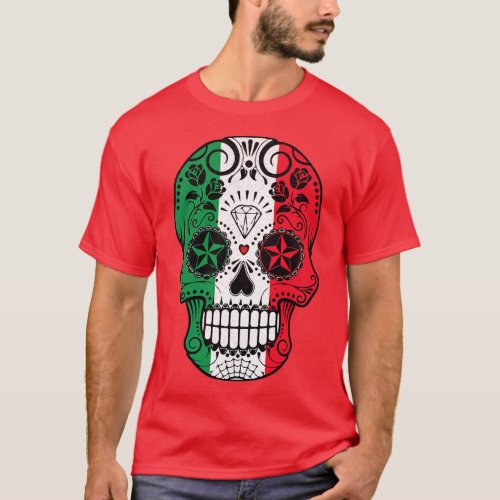 Cinco De Mayo Mexican Flag Skull  friend T_Shirt