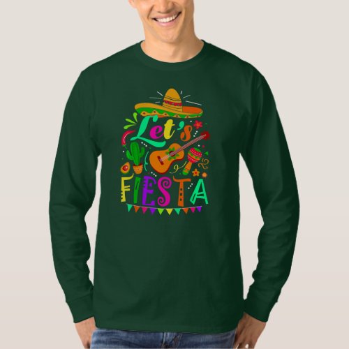 Cinco De Mayo Mexican Guitar Fiesta Cactus  T_Shirt