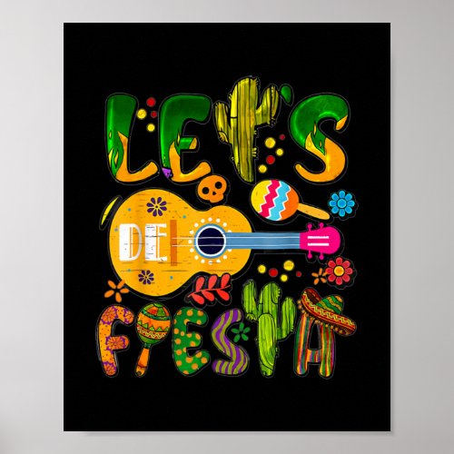 Cinco De Mayo Mexican Guitar Lets Fiesta 5 De Poster