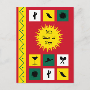 Cinco de Mayo mexican inspired Postcard