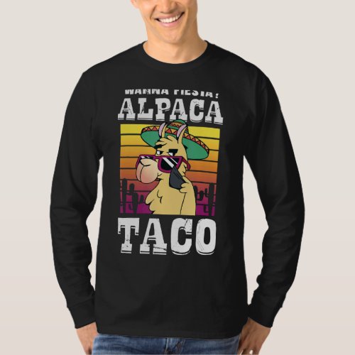 Cinco De Mayo  Mexican Llama Wanna Fiesta Alpaca T T_Shirt