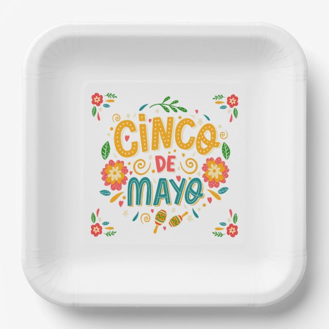 Cinco de Mayo Mexican Paper Plates  (Front)