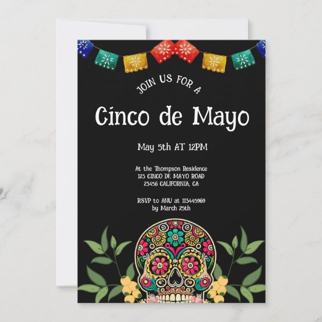Cinco de Mayo Mexican PARTY Invitation (Front)