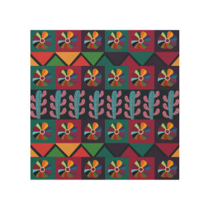 Cinco De Mayo Mexican Pattern Wood Wall Art