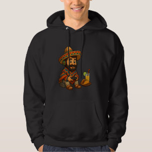 Cinco De Mayo Mexican Poncho Sombrero Video Gaming Hoodie