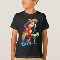 Cinco De Mayo Mexican Sombrero Parrot Drinking A M