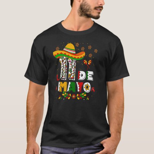 Cinco De Mayo Mexico Party Sombrero Mexican 11 De  T_Shirt