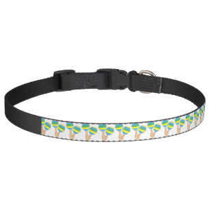 Cinco de Mayo Music Yellow Maracas Maraca Print Pet Collar