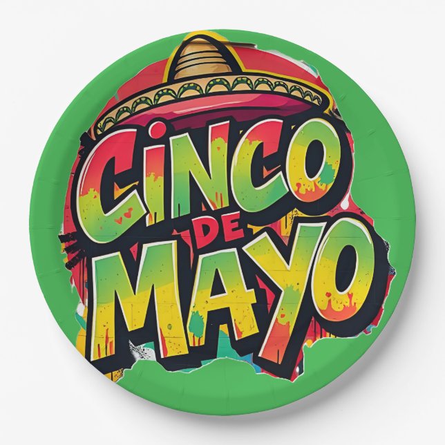 Cinco De Mayo Paper Plates (Front)