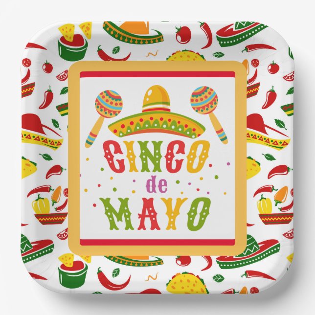 Cinco de Mayo Paper Plates (Front)