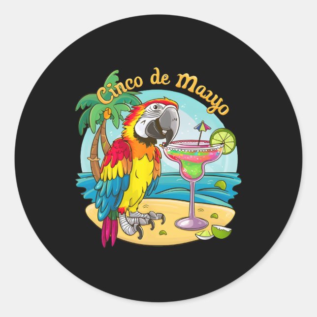 Cinco De Mayo Party  Classic Round Sticker (Front)