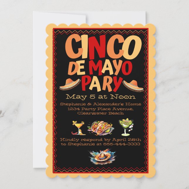 Cinco De Mayo Party Invitation (Front)