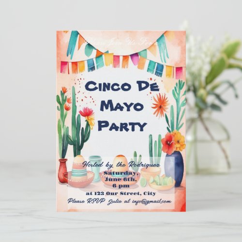 Cinco De Mayo Party Invitation