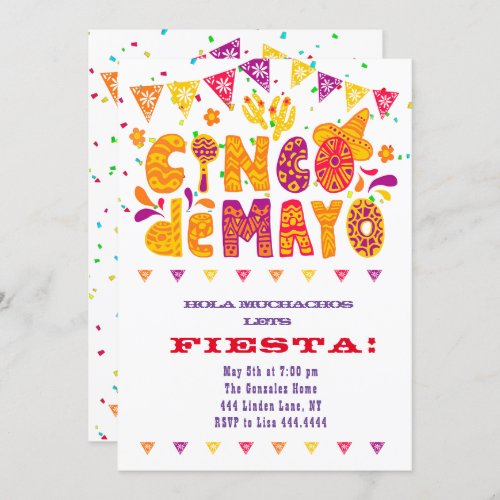 Cinco de Mayo Party Invitations