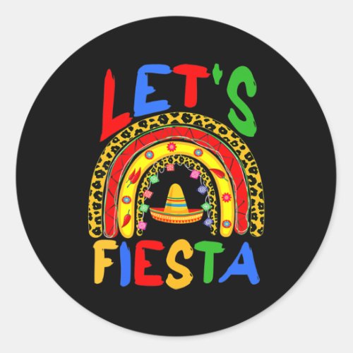 Cinco De Mayo Party Lets Fiesta Mexican For Women Classic Round Sticker