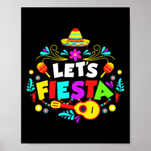 Cinco De Mayo Party Lets Fiesta Mexican Poster