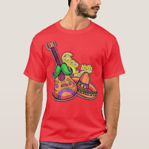 Cinco De Mayo Party Meican Guitar Women Men Kids F T-Shirt