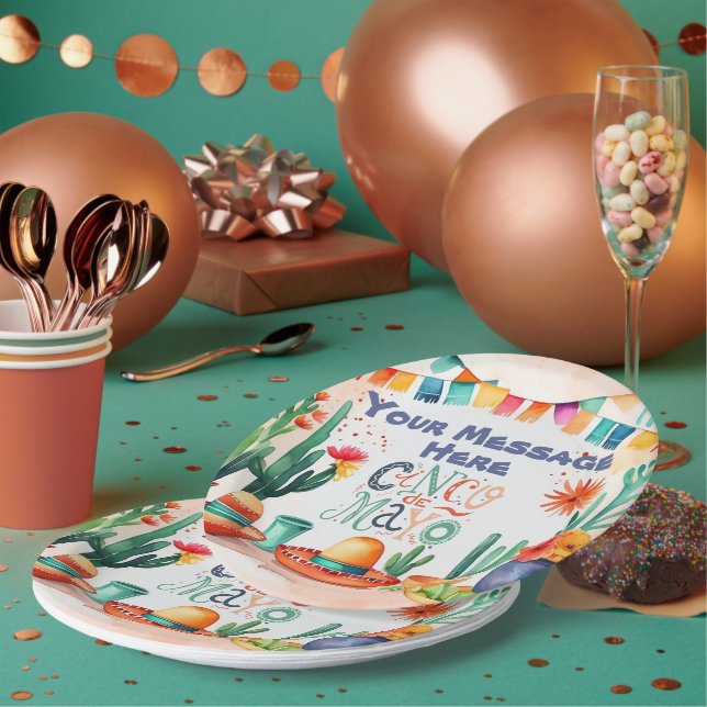 Cinco De Mayo Party Paper Plates (Multi)