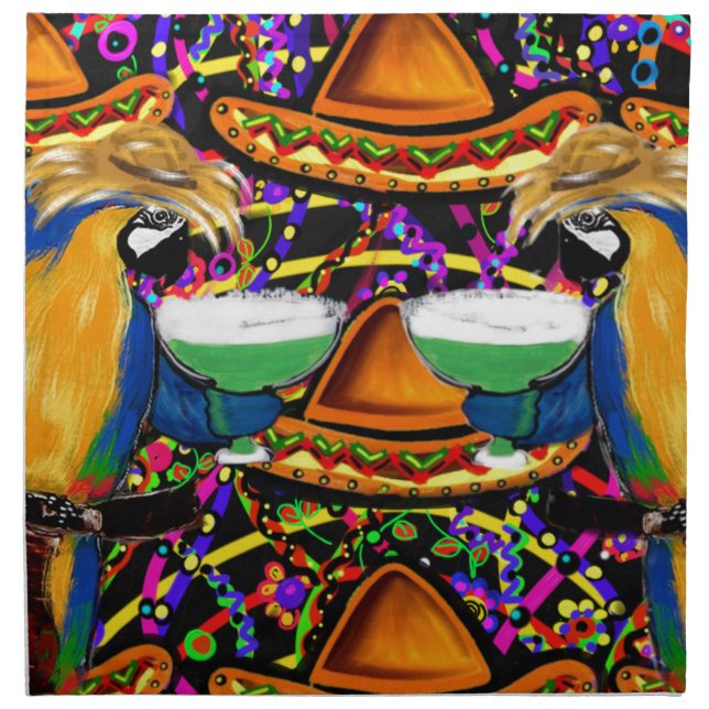 Cinco De Mayo  Party Parrot Cloth Napkin (Front)
