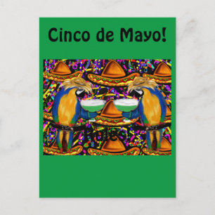 Cinco De Mayo Party Parrot Invitation Postcard