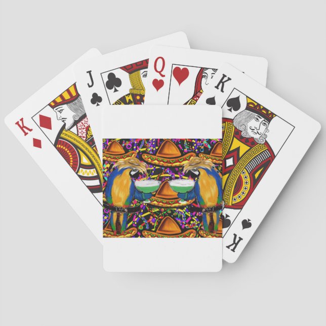 Cinco De Mayo  Party Parrot Poker Cards (Back)