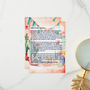 Cinco De Mayo Party Thank You Card