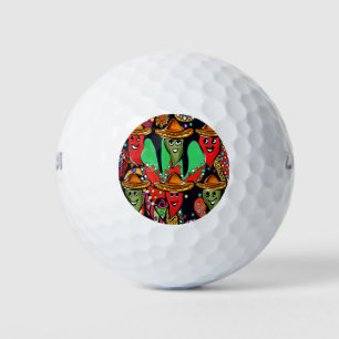 Cinco de Mayo Peppers Golf Balls