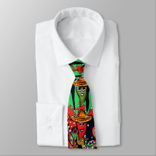 Cinco de Mayo Peppers Neck Tie