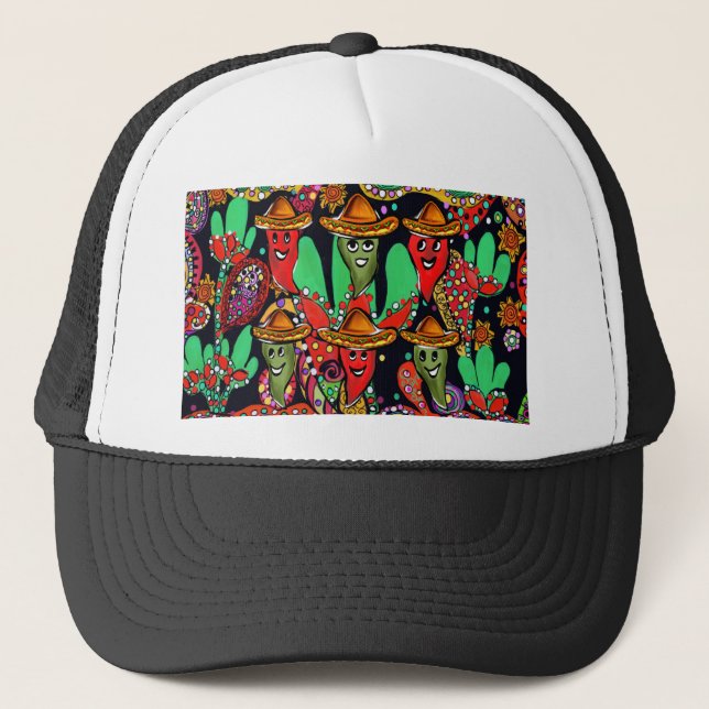 Cinco de Mayo Peppers Trucker Hat (Front)