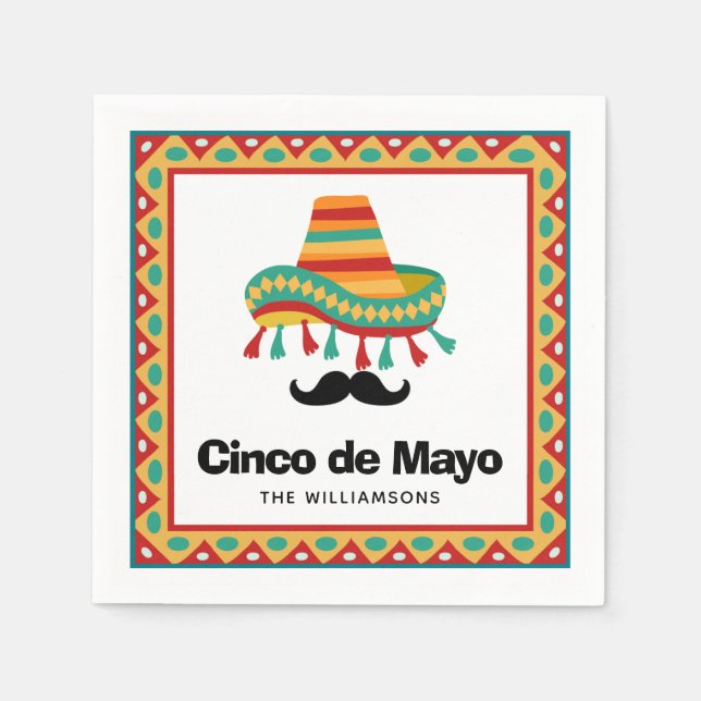 Cinco de Mayo Personalized Napkins (Front)