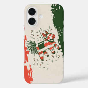 Cinco de Mayo Piñata Fiesta – Mexican Flag Colors iPhone 16 Case