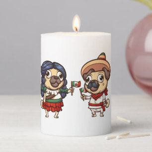 Cinco De Mayo Pugs Candle
