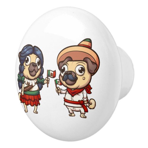 Cinco De Mayo Pugs Knob