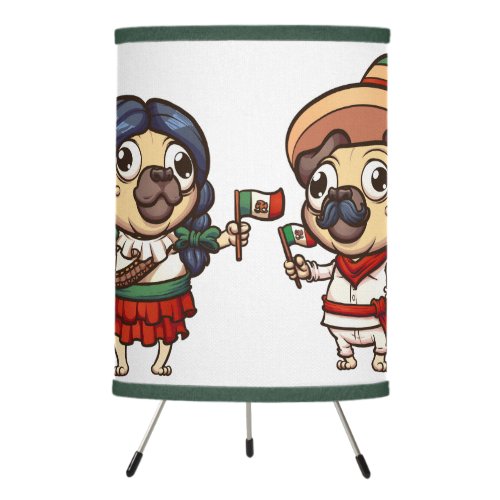 Cinco De Mayo Pugs Lamp