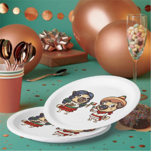 Cinco De Mayo Pugs Paper Plates