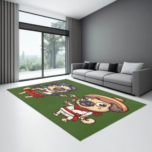 Cinco De Mayo Pugs Rug