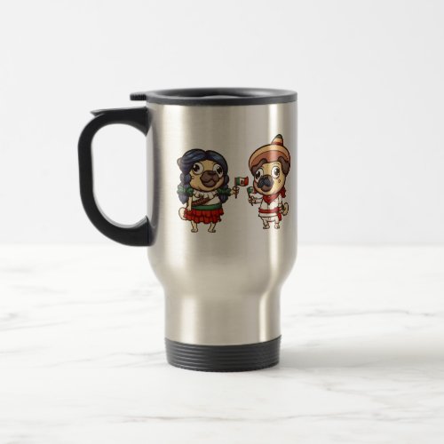 Cinco De Mayo Pugs Travel Mug