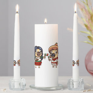 Cinco De Mayo Pugs Unity Candle Set
