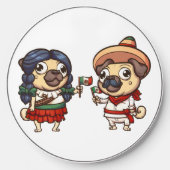 Cinco De Mayo Pugs Wireless Charger (Front)