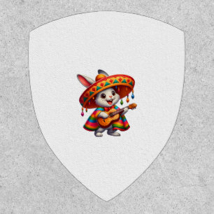 Cinco de Mayo Rabbit Wearing Mexican Sombrero Men Patch