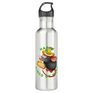 cinco de mayo rat stainless steel water bottle