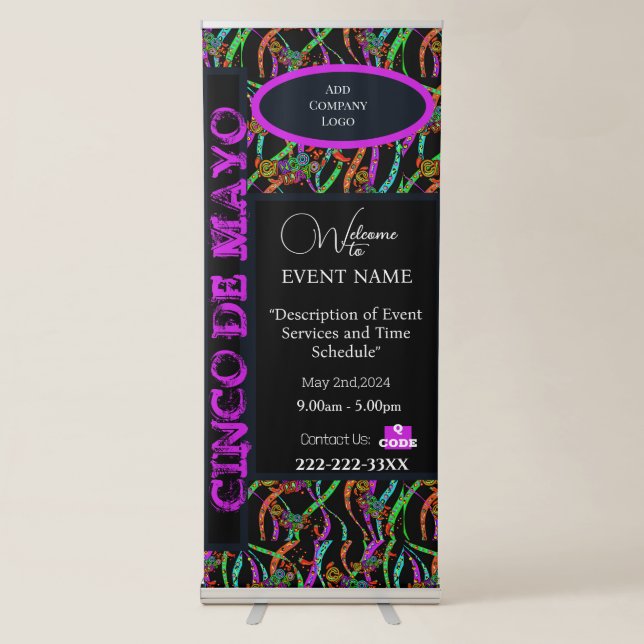 CINCO DE MAYO  RETRACTABLE BANNER (Front)