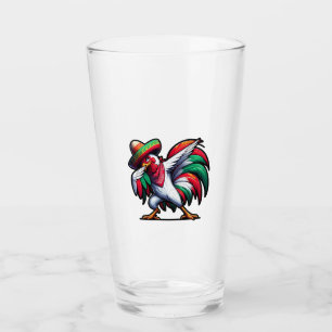 Cinco de Mayo Rooster Glass