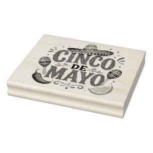 Cinco de mayo rubber stamp