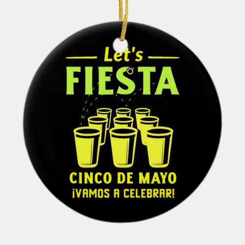 Cinco De Mayo s for Women Men Mexican Beer Pong Ceramic Ornament
