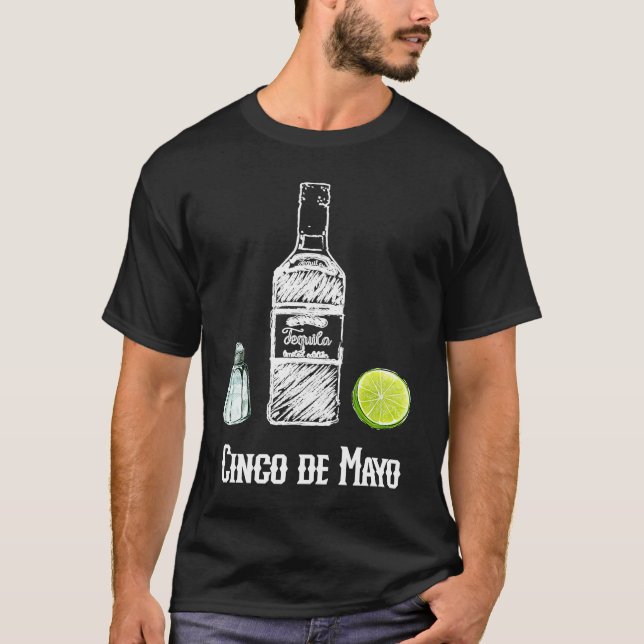 Cinco de Mayo Salt Tequila Lime Celebration Party T-Shirt (Front)