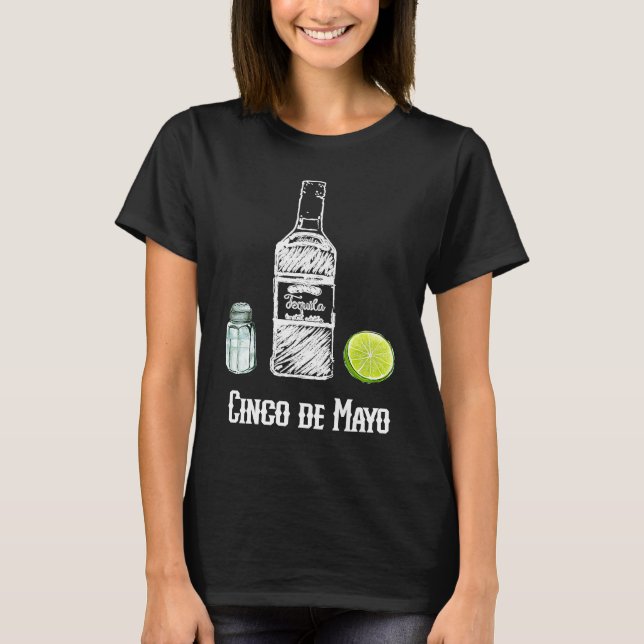 Cinco de Mayo Salt Tequila Lime Celebration Party T-Shirt (Front)