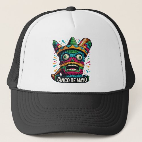 Cinco de Mayo _ Scared Pinata Trucker Hat