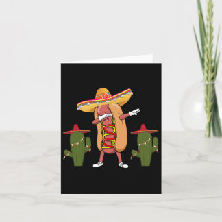Cinco De Mayo Shirt Hot Dog Cactus Dancing  Card